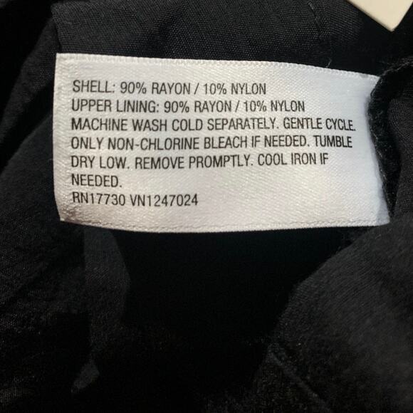 Casual Midi Dress Spaghetti Straps Cutout Back Black Large -A New Day- - Picture 5 of 5